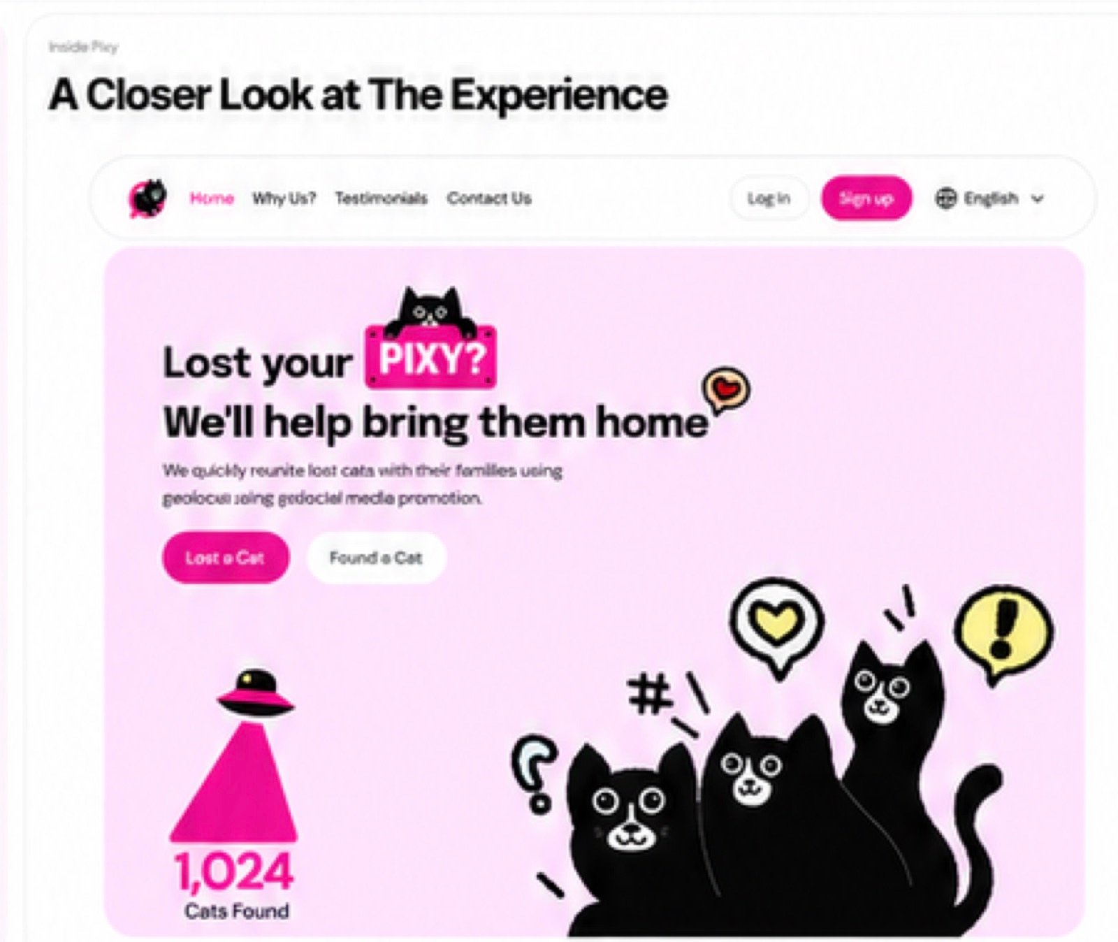 FindMyPixy website — home page